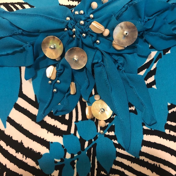 Peck & Peck New Beaded Sleeveless Dress Size 4 - Picture 3 of 7